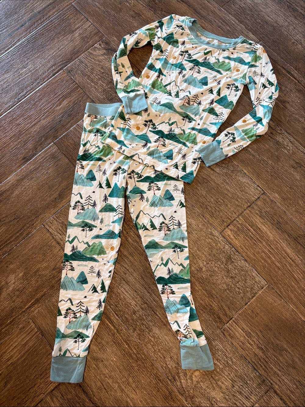 Little Sleepies Mountain & Tree Long Sleeve Pajama Set